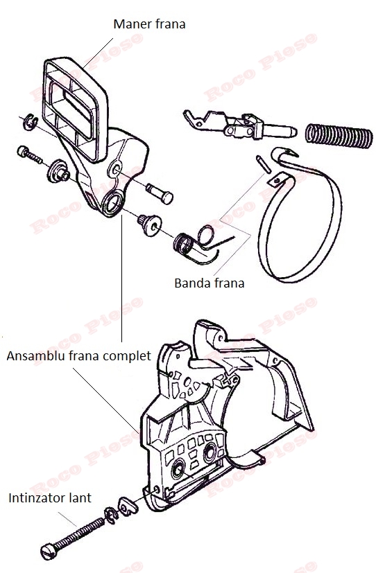 Schema reparatie capac ambreiaj husqvarna 136